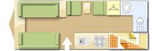 Xplore 586 SE 2020 caravans layout