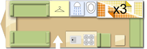 Bailey Ranger 540 S5 2008  Caravan layout