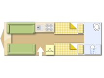 Xplore 574 SE Pack 2014 caravans layout