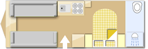 Elddis Affinity 554 2021 caravans layout