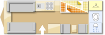 Bailey Pegasus Palermo 2016  Caravan layout