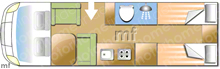 Dethleffs Magic Edition 2009 Motorhome layout