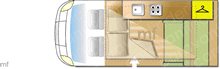 Vw Camperking Le-Mans SWB 2024 Motorhome layout