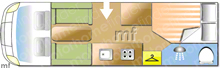 Hobby Toskana 750 2009 Motorhome layout