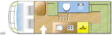 Swift Escape 674 2018 Motorhome layout