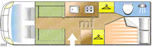 Swift Kon-tiki 665 2005 Motorhome layout
